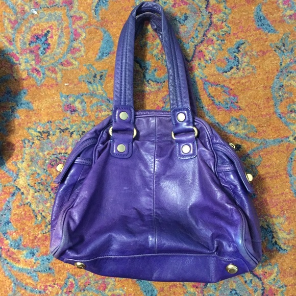 Marc by Marc Jacobs Purple Leather Bowler Handbag - Picture 2 of 10